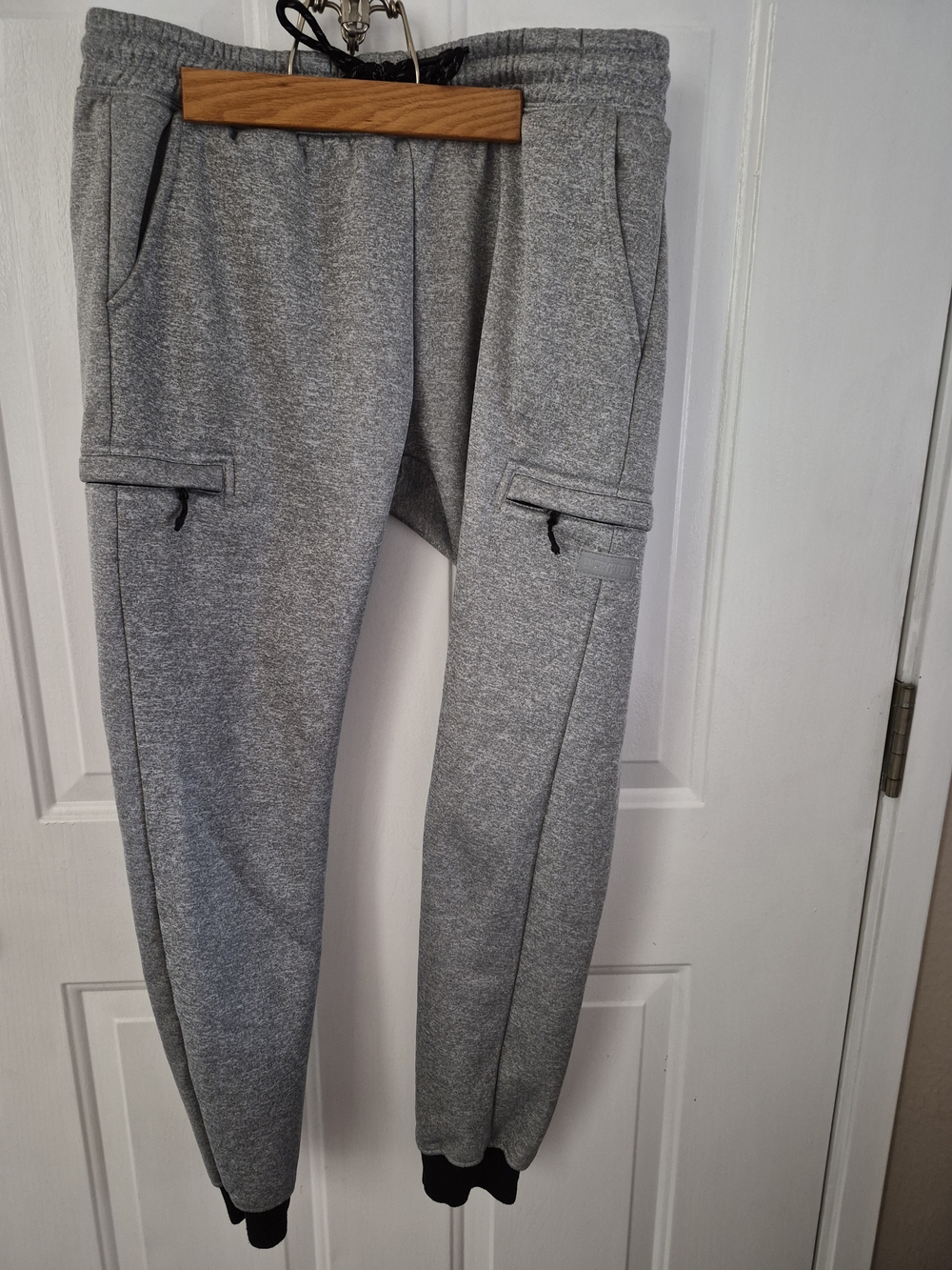 Encrypted Men's Grey Cargo Jogger Pants - Comfortable Everyday Fit